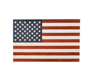 American Flag Hardwood Wall Art Plaque
